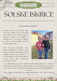 Šolske iskrice, marec 2026